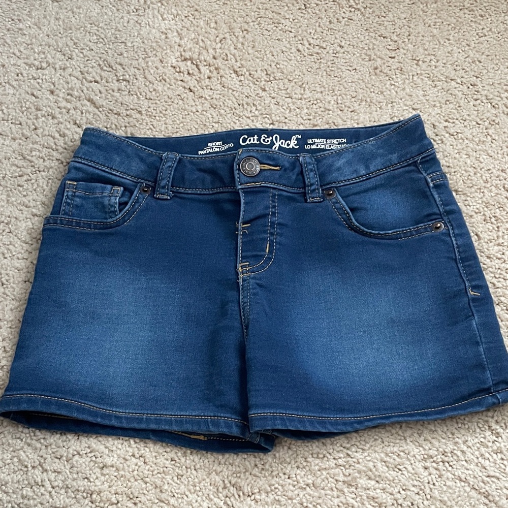 Cat & Jack Girls Dark Blue Jean Shorts